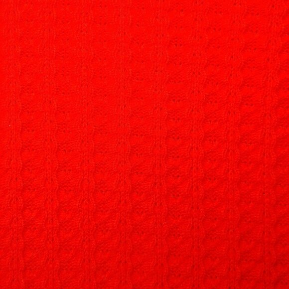 Vintage Jolie Womens S/M Cable Knit Sweater Shawl Red Collared Buttons Orlon - Picture 6 of 6